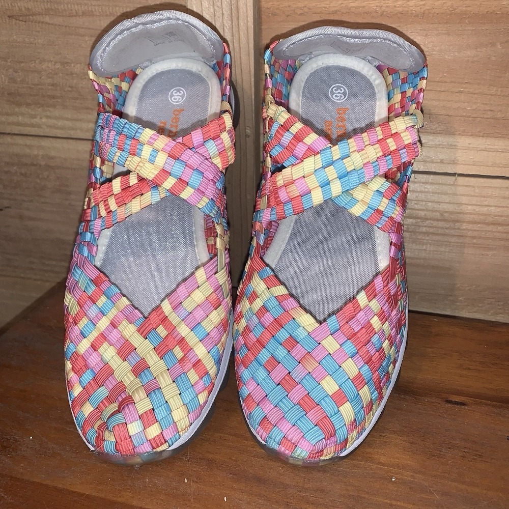Bernie Mev NY Gummies Fly Women Candy Camo Slip On Comfort Fitness Shoes 36 New